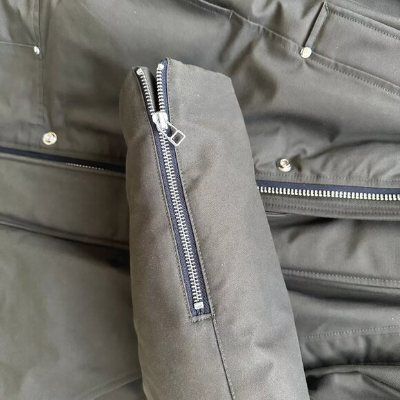 Moose Knuckles Men's Army Green W/Ivory Saint-Ulric Down Parka, Size Large - Picture 13 of 15